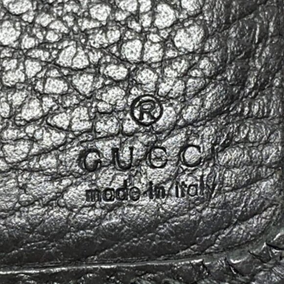 Auth GUCCI GG Marmont 723685 Black Leather - Bifold Wallet - Picture 7 of 9
